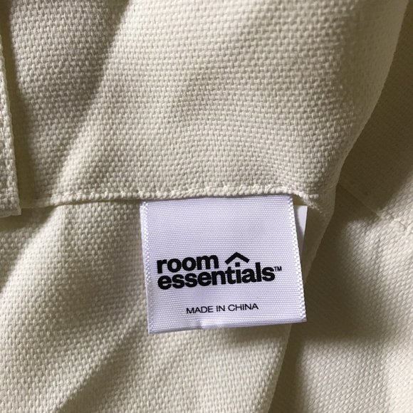 2 x Heathered Curtain Panel Cream - Picture 2 of 3